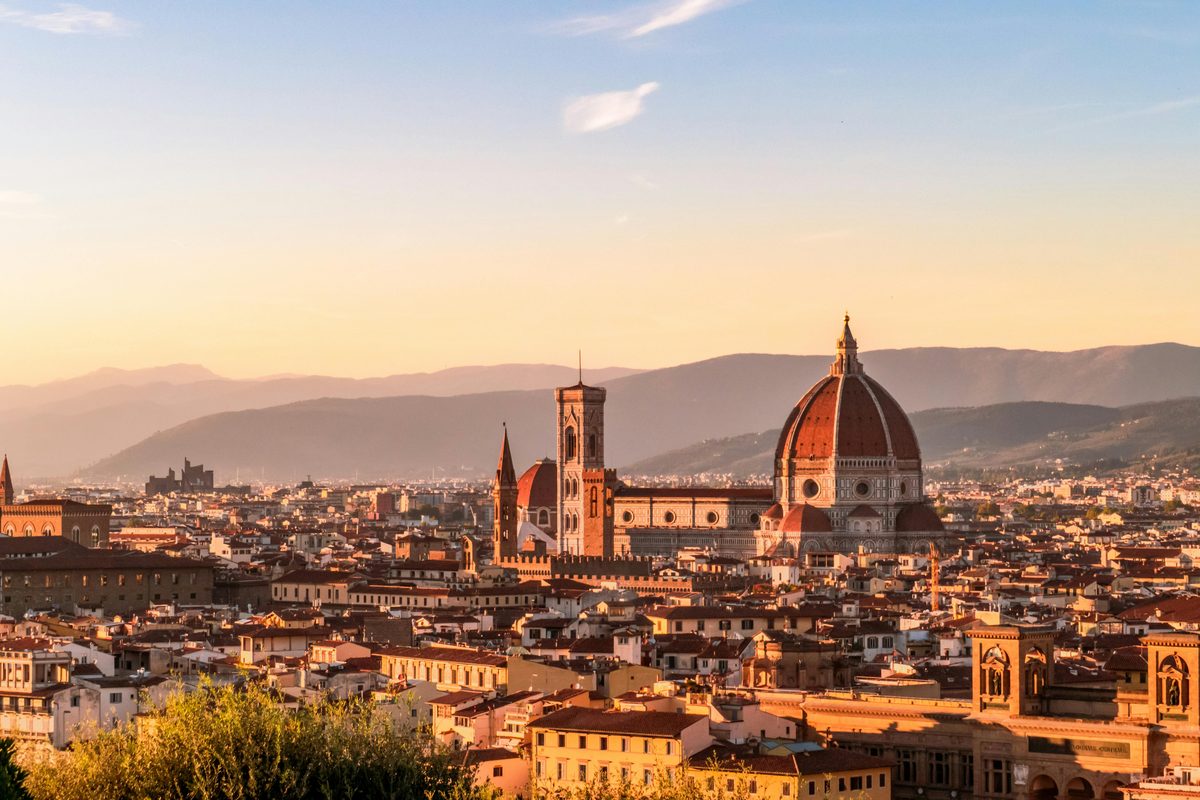 Vista panoramica di Firenze con il Duomo sullo sfondo